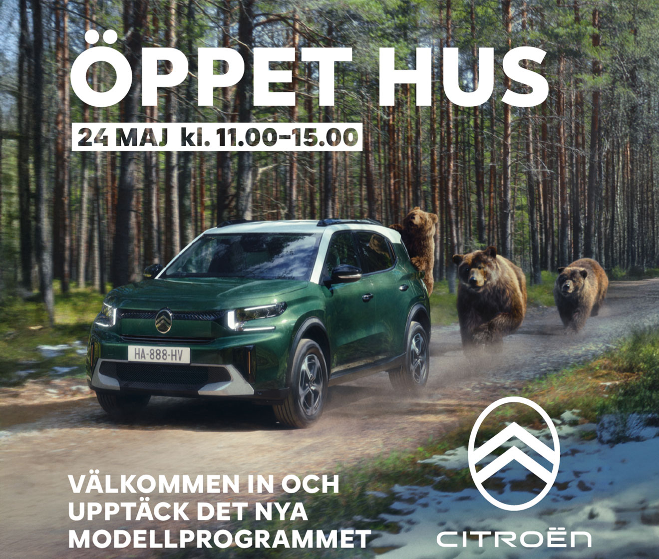 Öppet hus där vi visar Citroens nya modellprogram
