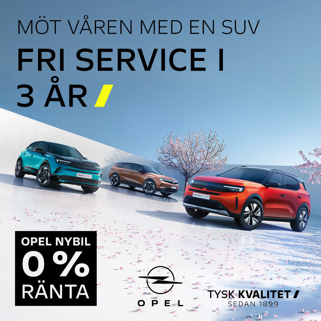 0 % r&auml;nta och 3 &aring;rs service